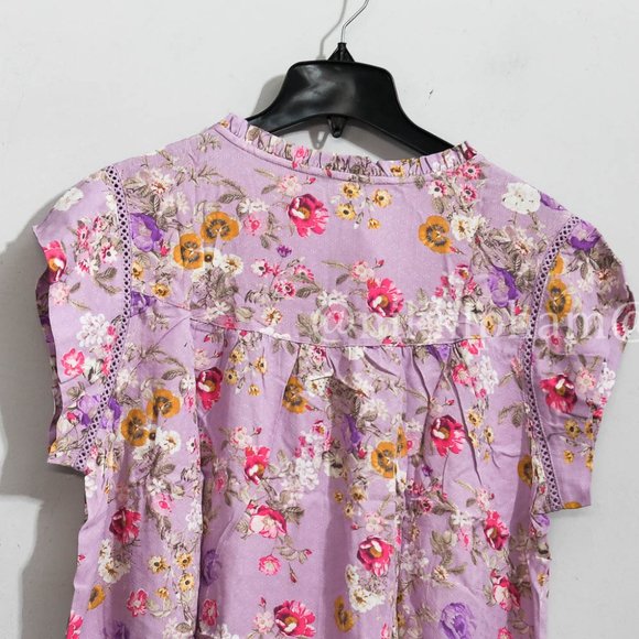 NWT Buffalo Women's Flutter Sleeve Blouse Top in pink - Picture 5 of 5